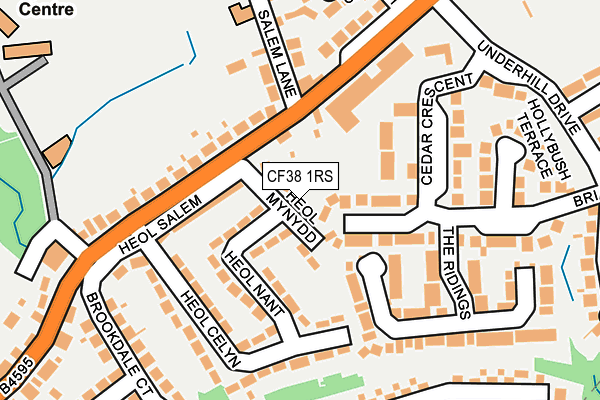 CF38 1RS map - OS OpenMap – Local (Ordnance Survey)