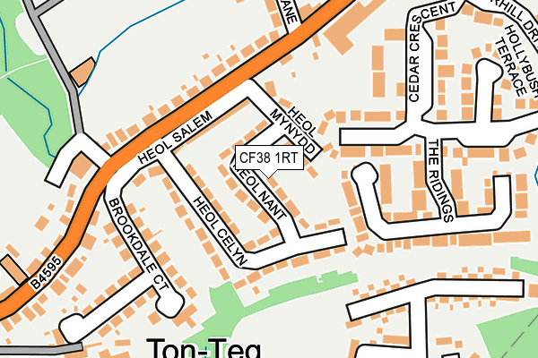 CF38 1RT map - OS OpenMap – Local (Ordnance Survey)
