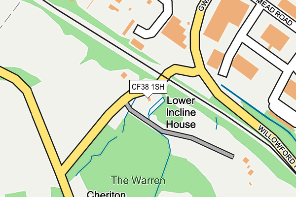 CF38 1SH map - OS OpenMap – Local (Ordnance Survey)