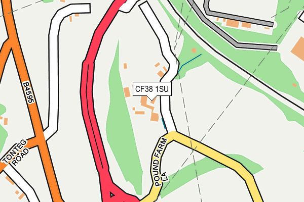 CF38 1SU map - OS OpenMap – Local (Ordnance Survey)