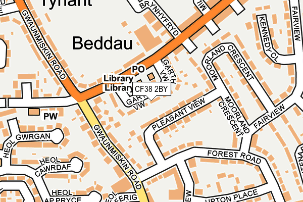 CF38 2BY map - OS OpenMap – Local (Ordnance Survey)