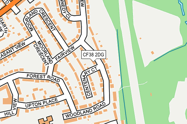 CF38 2DG map - OS OpenMap – Local (Ordnance Survey)