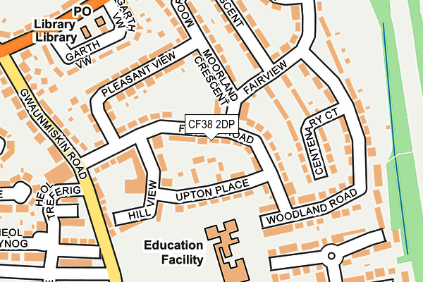 CF38 2DP map - OS OpenMap – Local (Ordnance Survey)