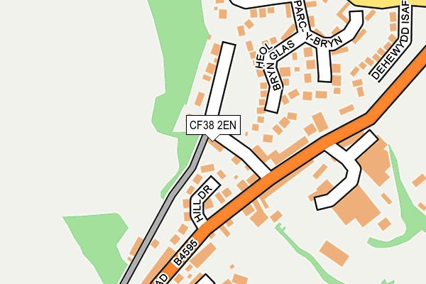CF38 2EN map - OS OpenMap – Local (Ordnance Survey)