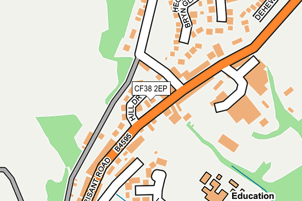 CF38 2EP map - OS OpenMap – Local (Ordnance Survey)