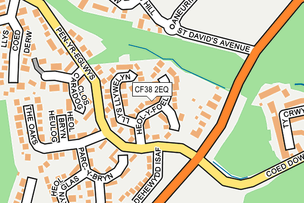 CF38 2EQ map - OS OpenMap – Local (Ordnance Survey)