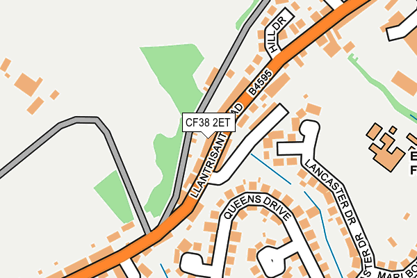 CF38 2ET map - OS OpenMap – Local (Ordnance Survey)