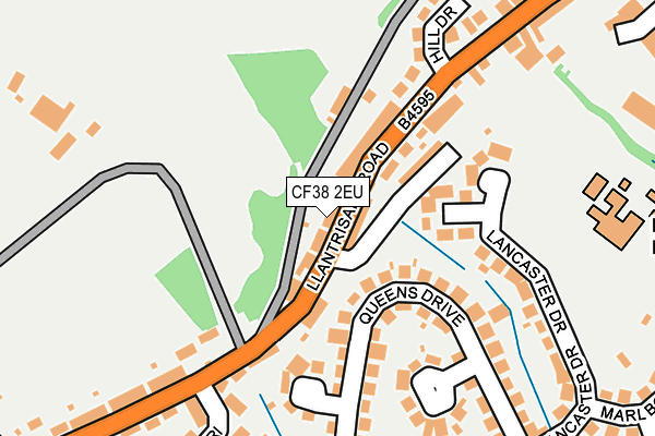 CF38 2EU map - OS OpenMap – Local (Ordnance Survey)