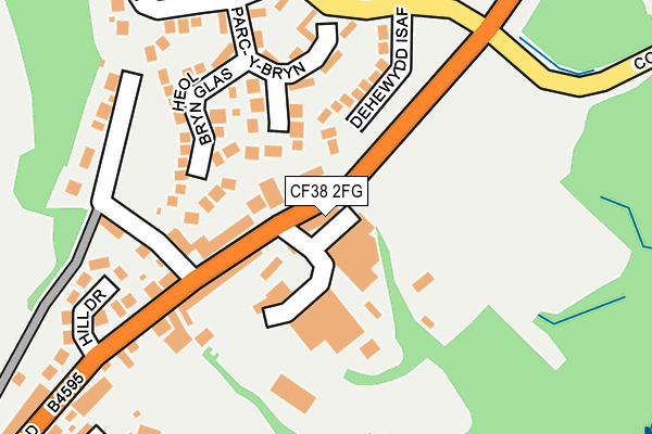 CF38 2FG map - OS OpenMap – Local (Ordnance Survey)