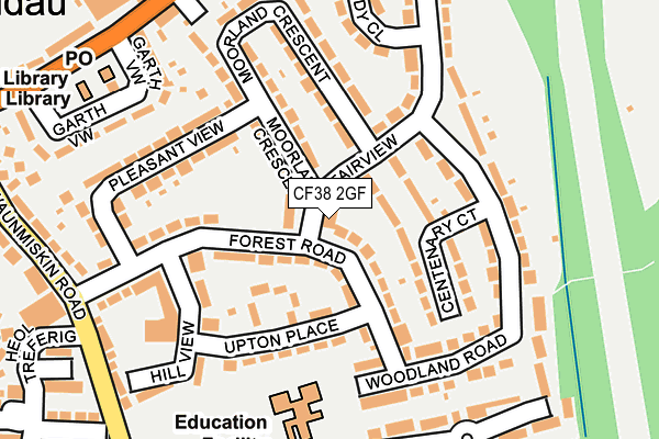 CF38 2GF map - OS OpenMap – Local (Ordnance Survey)