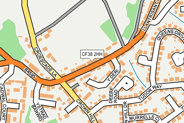 CF38 2HH map - OS OpenMap – Local (Ordnance Survey)