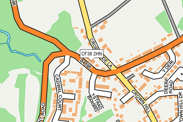 CF38 2HN map - OS OpenMap – Local (Ordnance Survey)