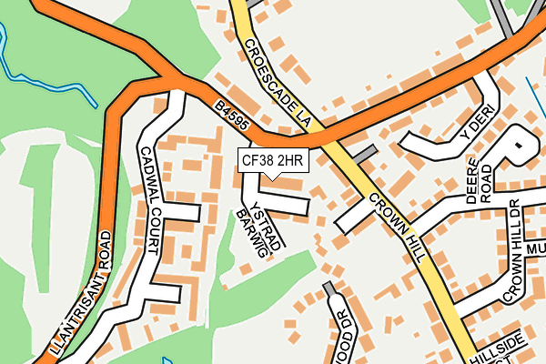 CF38 2HR map - OS OpenMap – Local (Ordnance Survey)