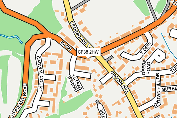CF38 2HW map - OS OpenMap – Local (Ordnance Survey)