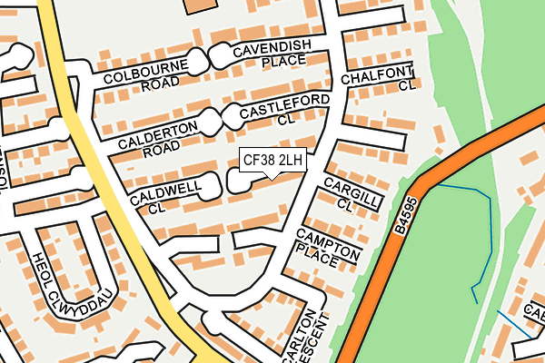 CF38 2LH map - OS OpenMap – Local (Ordnance Survey)