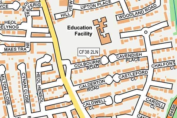 CF38 2LN map - OS OpenMap – Local (Ordnance Survey)