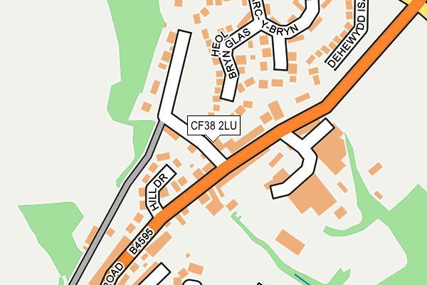 CF38 2LU map - OS OpenMap – Local (Ordnance Survey)
