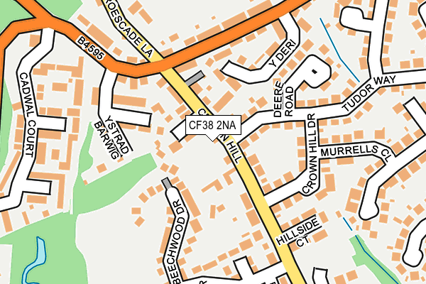 CF38 2NA map - OS OpenMap – Local (Ordnance Survey)