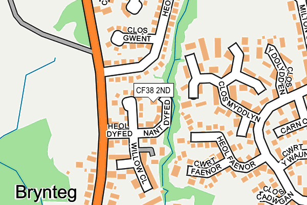 CF38 2ND map - OS OpenMap – Local (Ordnance Survey)