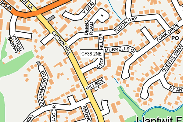 CF38 2NE map - OS OpenMap – Local (Ordnance Survey)