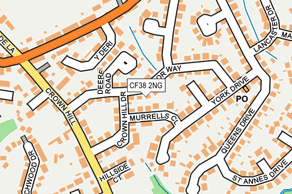 CF38 2NG map - OS OpenMap – Local (Ordnance Survey)