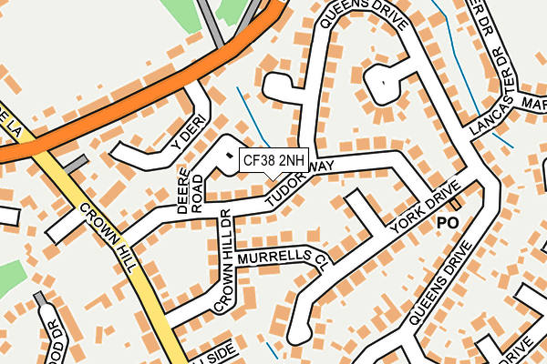 CF38 2NH map - OS OpenMap – Local (Ordnance Survey)