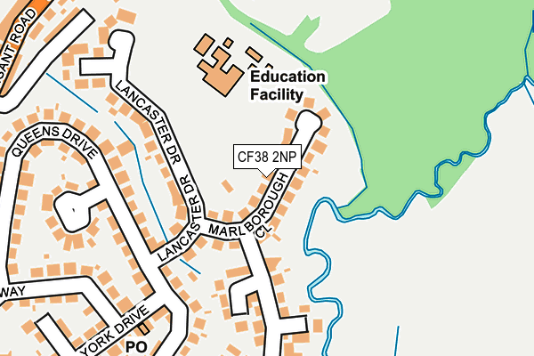 CF38 2NP map - OS OpenMap – Local (Ordnance Survey)