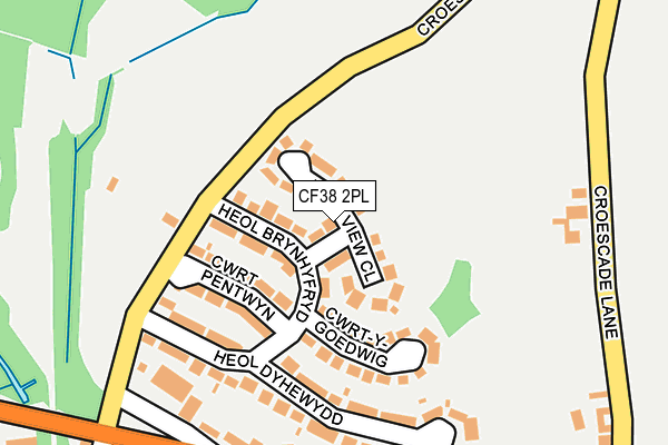 CF38 2PL map - OS OpenMap – Local (Ordnance Survey)