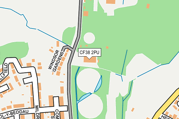 CF38 2PU map - OS OpenMap – Local (Ordnance Survey)