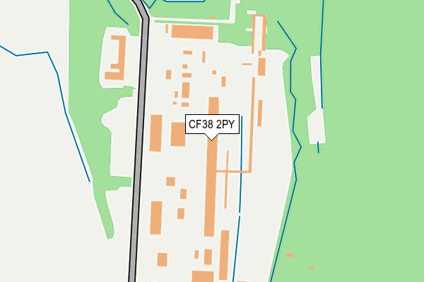 CF38 2PY map - OS OpenMap – Local (Ordnance Survey)