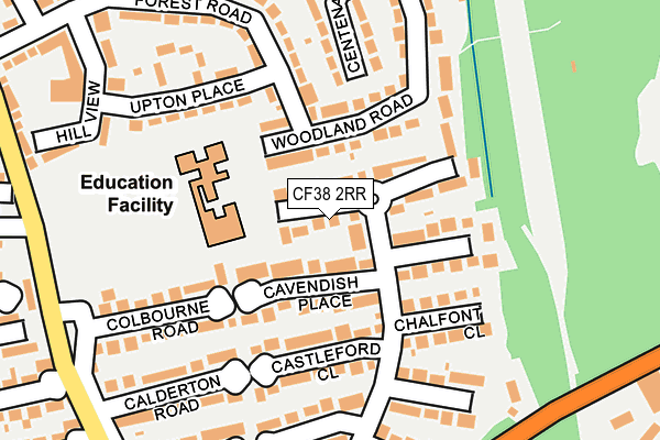 CF38 2RR map - OS OpenMap – Local (Ordnance Survey)