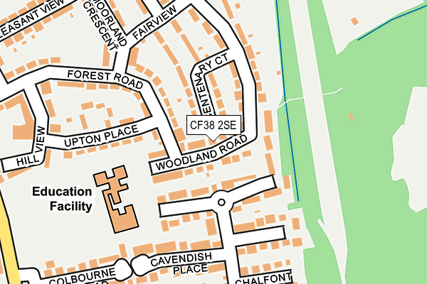 CF38 2SE map - OS OpenMap – Local (Ordnance Survey)