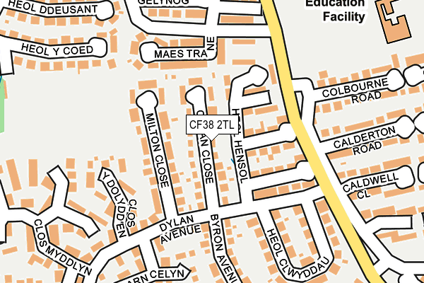Map of CYNAN CLEANING AND MAINTENANCE LTD at local scale