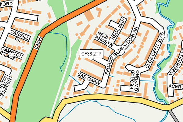 CF38 2TP map - OS OpenMap – Local (Ordnance Survey)