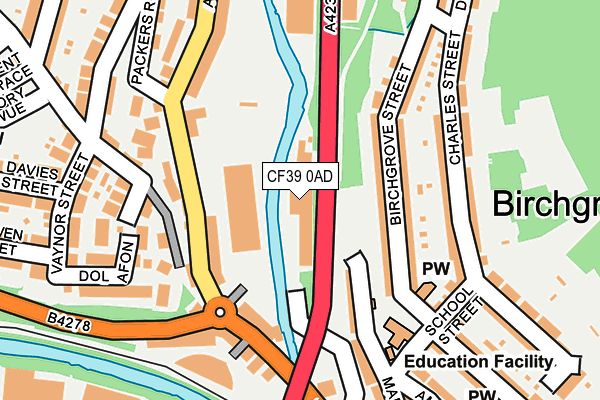 CF39 0AD map - OS OpenMap – Local (Ordnance Survey)