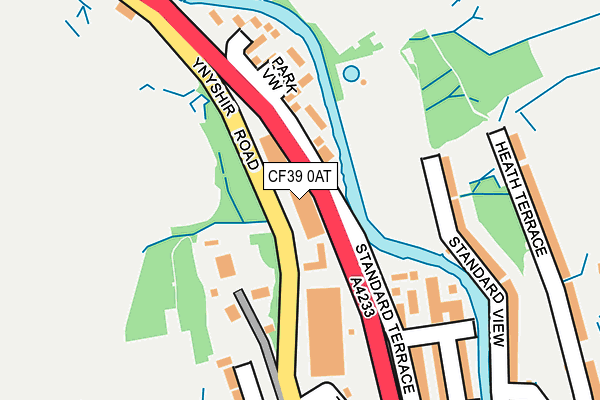 CF39 0AT map - OS OpenMap – Local (Ordnance Survey)