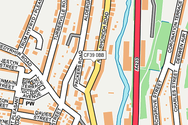 CF39 0BB map - OS OpenMap – Local (Ordnance Survey)