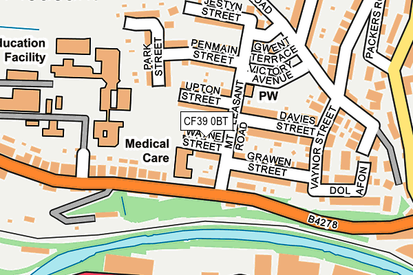 CF39 0BT map - OS OpenMap – Local (Ordnance Survey)