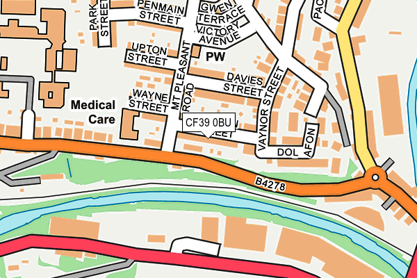CF39 0BU map - OS OpenMap – Local (Ordnance Survey)