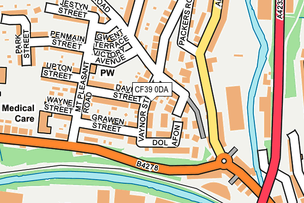 CF39 0DA map - OS OpenMap – Local (Ordnance Survey)