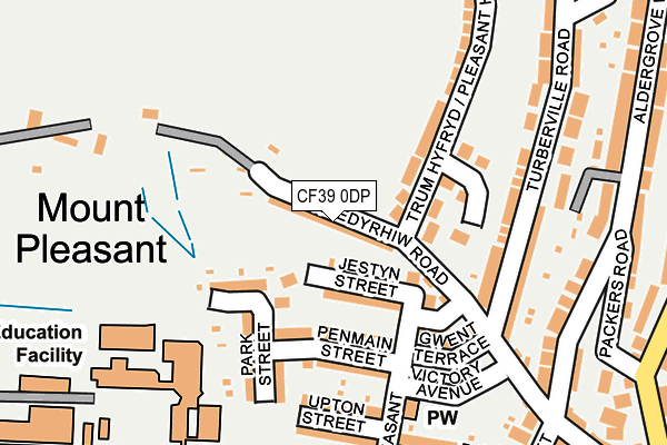 CF39 0DP map - OS OpenMap – Local (Ordnance Survey)