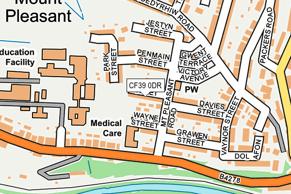 CF39 0DR map - OS OpenMap – Local (Ordnance Survey)