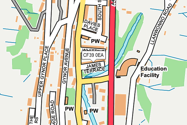 CF39 0EA map - OS OpenMap – Local (Ordnance Survey)