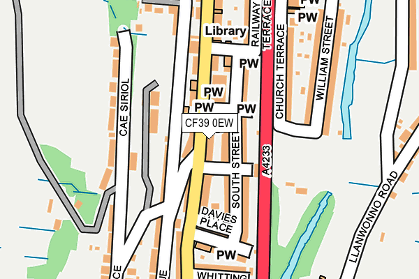 CF39 0EW map - OS OpenMap – Local (Ordnance Survey)