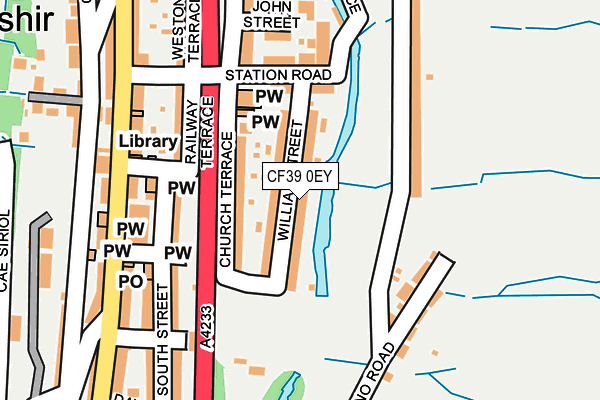 CF39 0EY map - OS OpenMap – Local (Ordnance Survey)