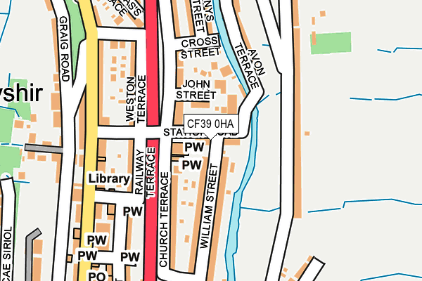 CF39 0HA map - OS OpenMap – Local (Ordnance Survey)