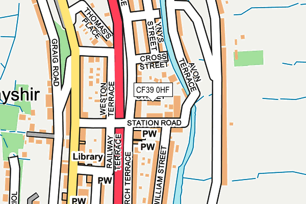 CF39 0HF map - OS OpenMap – Local (Ordnance Survey)