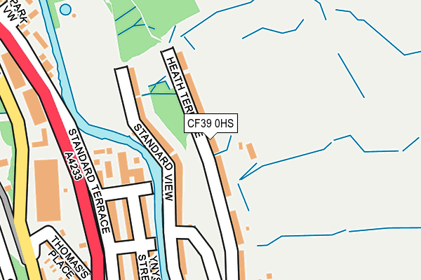 CF39 0HS map - OS OpenMap – Local (Ordnance Survey)