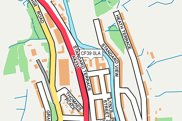 CF39 0LA map - OS OpenMap – Local (Ordnance Survey)