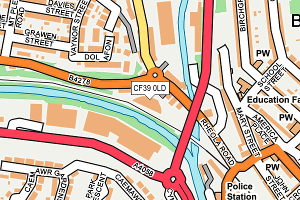 CF39 0LD map - OS OpenMap – Local (Ordnance Survey)